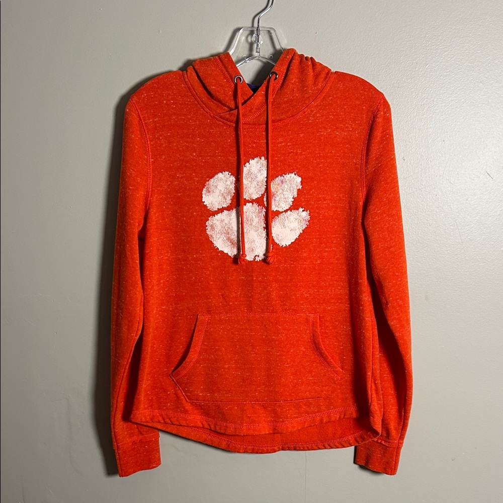 Clemson Tigers Women’s Fanatics Orange Fleece Lightweight Tailgate Hoodie Sz Sm